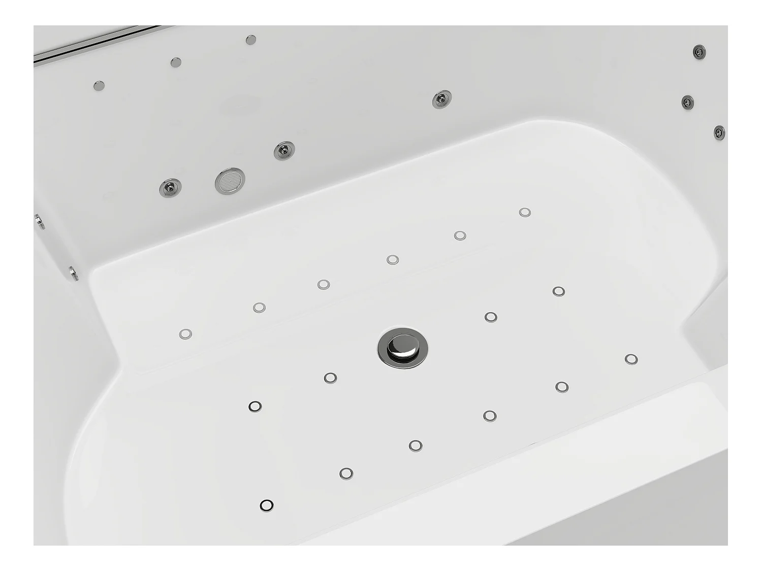 Baignoire balnéo blanche à leds - 2 places - 450 L - 185 x 120 x 65 cm - DEFORIA