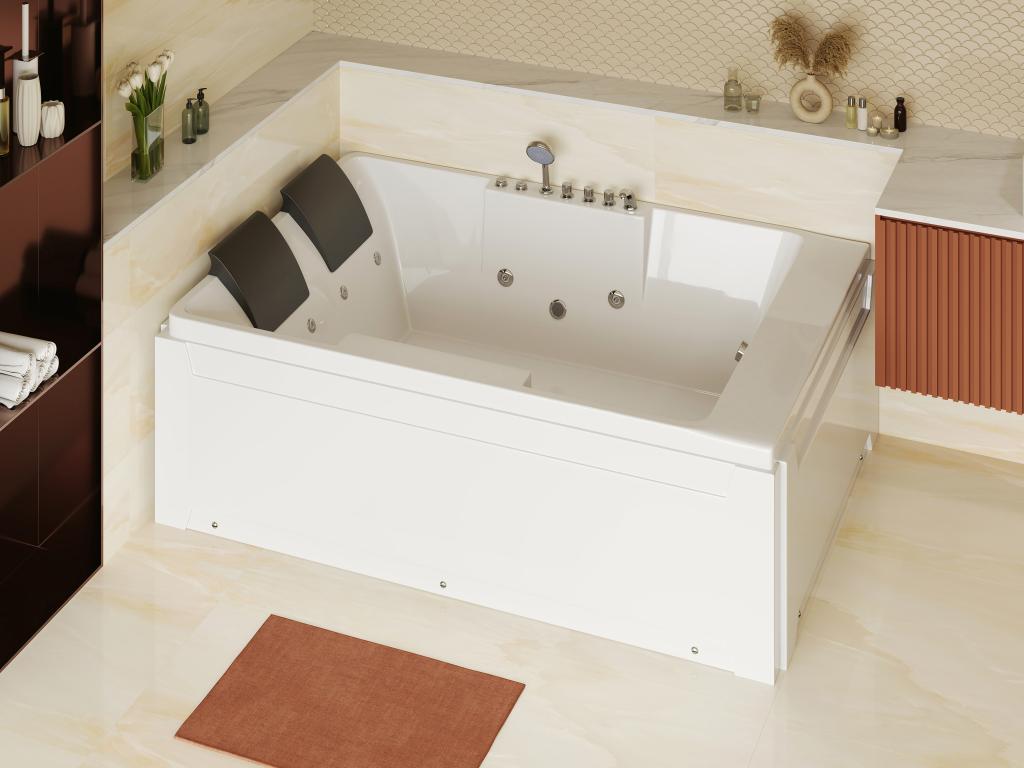 Whirlpool-Badewanne - 2 Personen - 515 l - 182 x 122 x 62 cm - Ecke links - günstig online kaufen