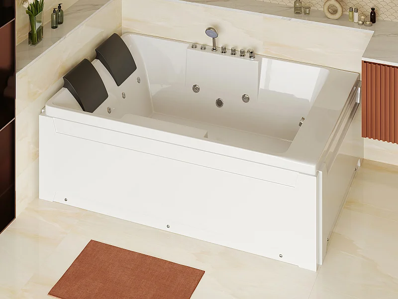 Vasca per balneoterapia 2 posti 515 litri 182 x 122 x 62 cm Angolo a sinistra  - THALASSA