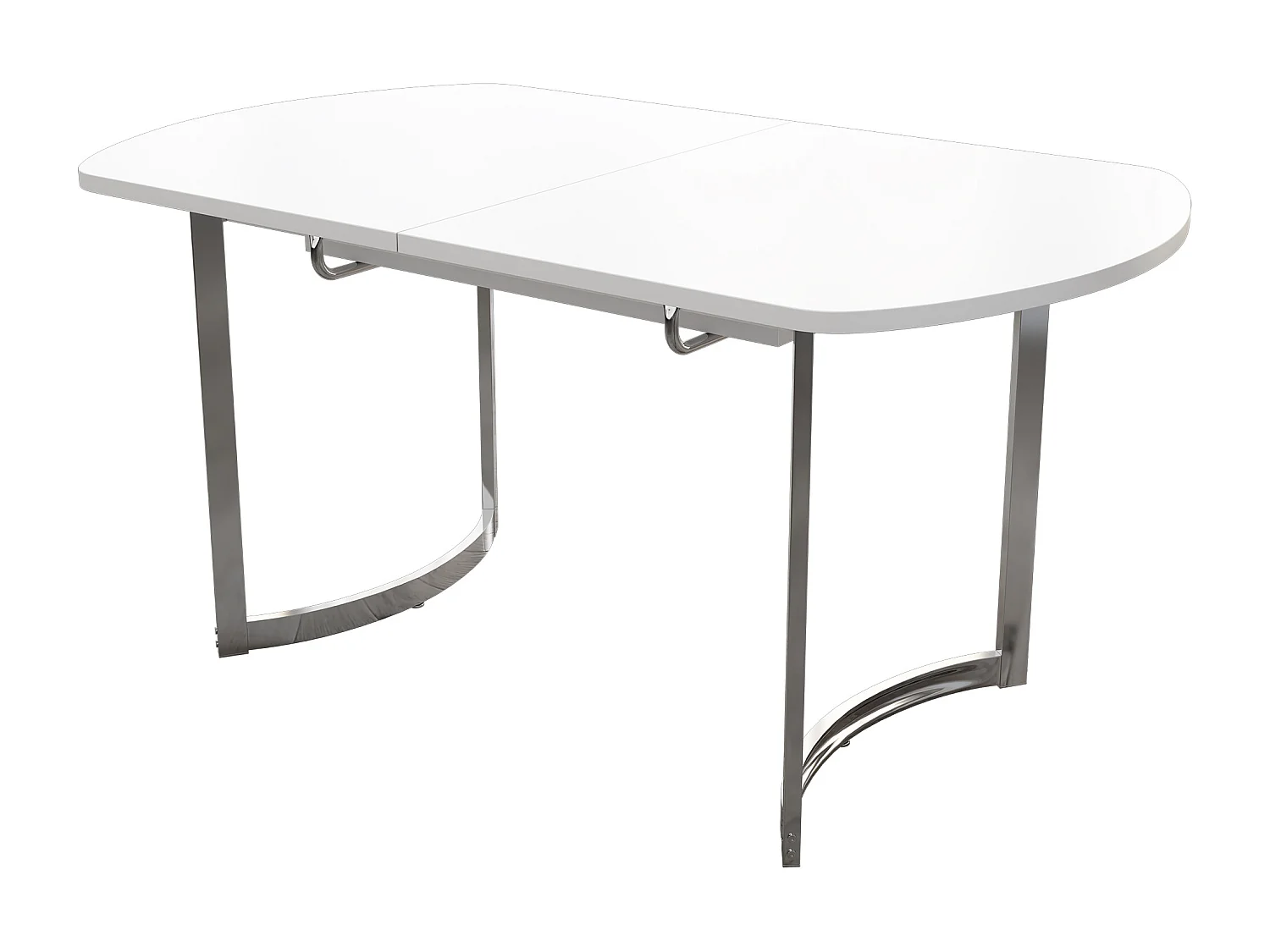 Table à manger extensible 4 à 6 personnes en MDF - 140/180 x 80 cm - Blanc
