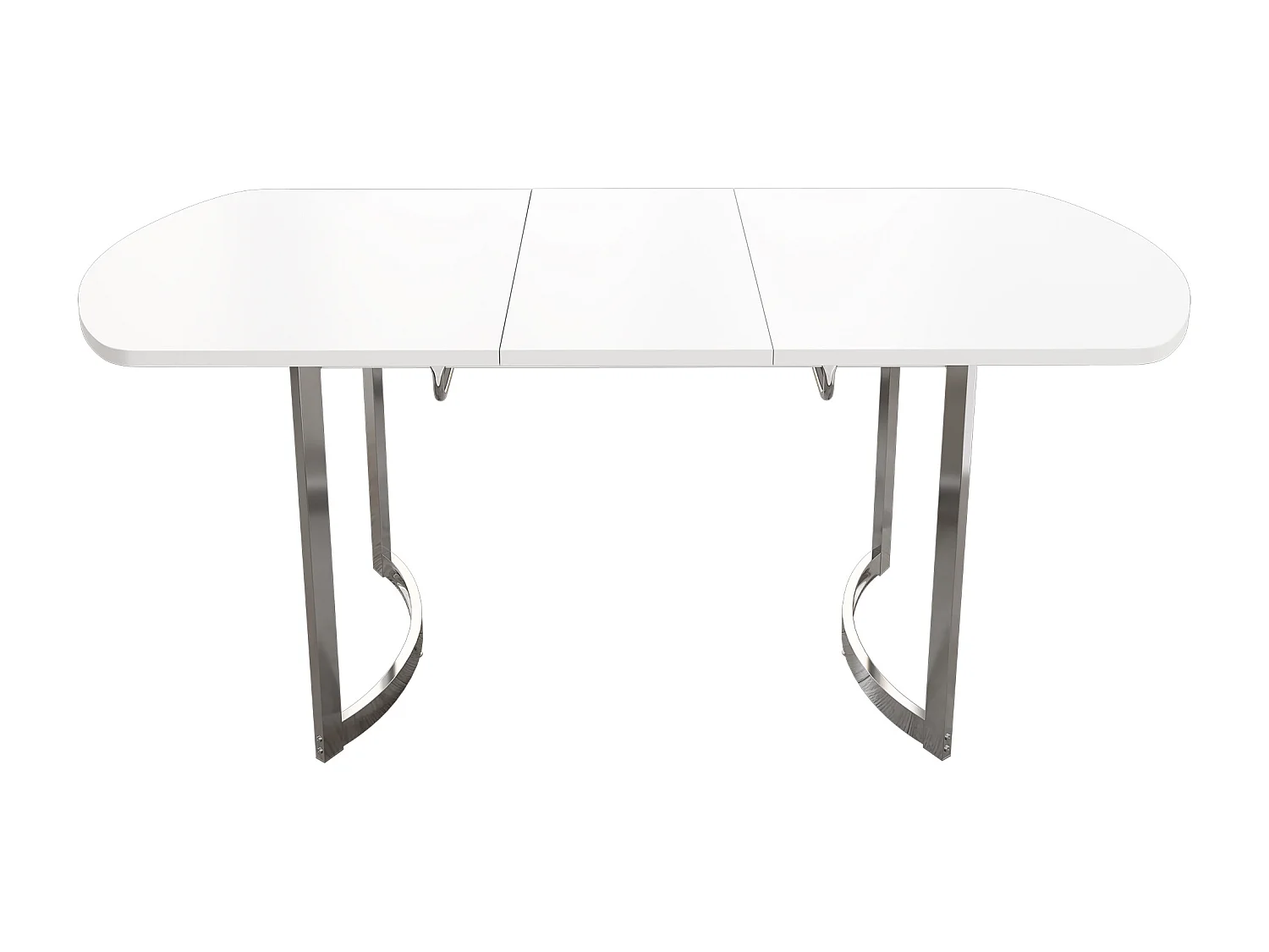 Table à manger extensible 4 à 6 personnes en MDF - 140/180 x 80 cm - Blanc