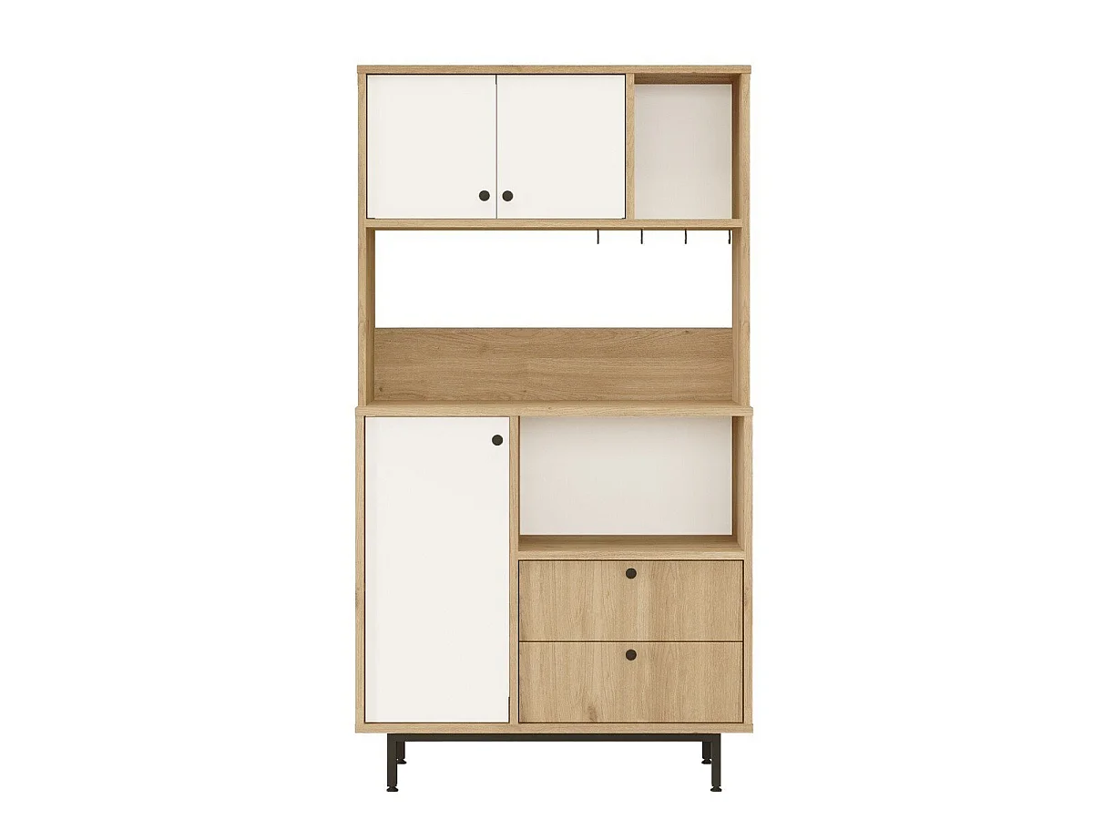 Meuble de rangement de cuisine 3 portes et 2 tiroirs H161,2 cm - ODE