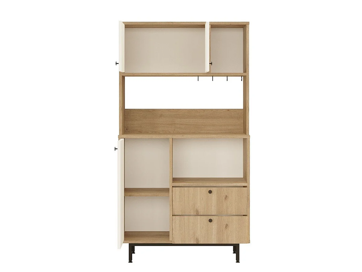 Meuble de rangement de cuisine 3 portes et 2 tiroirs H161,2 cm - ODE
