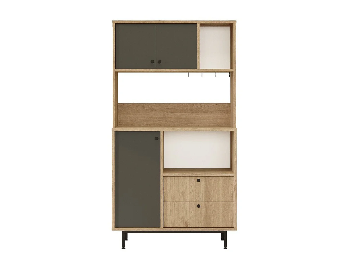 Meuble de rangement de cuisine 3 portes et 2 tiroirs H161,2 cm - ODE