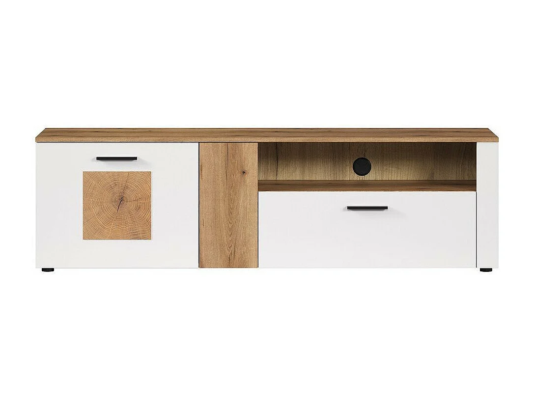 Tv-meubel met 2 deuren, 1 lade, 1 open vak en 1 kabelopening L170 cm - VITORIA