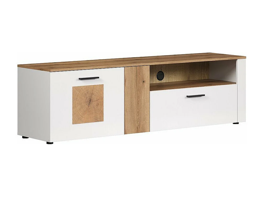 Tv-meubel met 2 deuren, 1 lade, 1 open vak en 1 kabelopening L170 cm - VITORIA