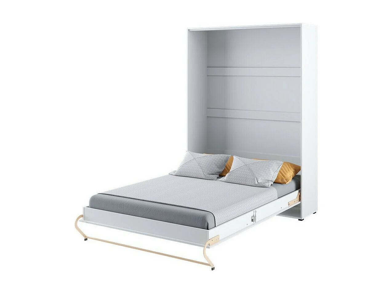 Lit escamotable Concept Pro Lenart Levfere 164, Double, Blanc, 140x200, Stratifié, 155cm