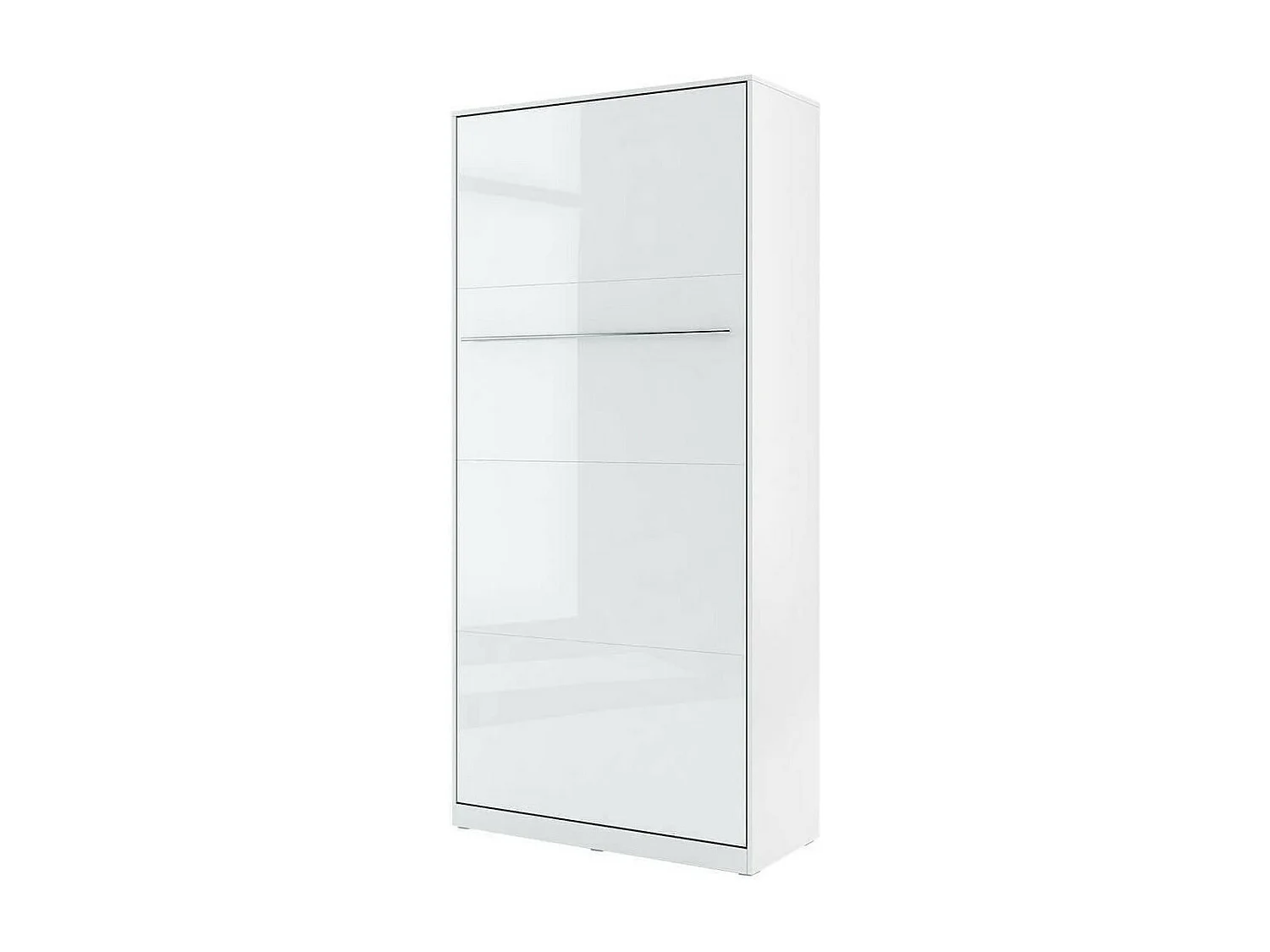 Cama c/armário vertical AMBIHOME TANDOM I - Branco Brilhante, 90x200cm