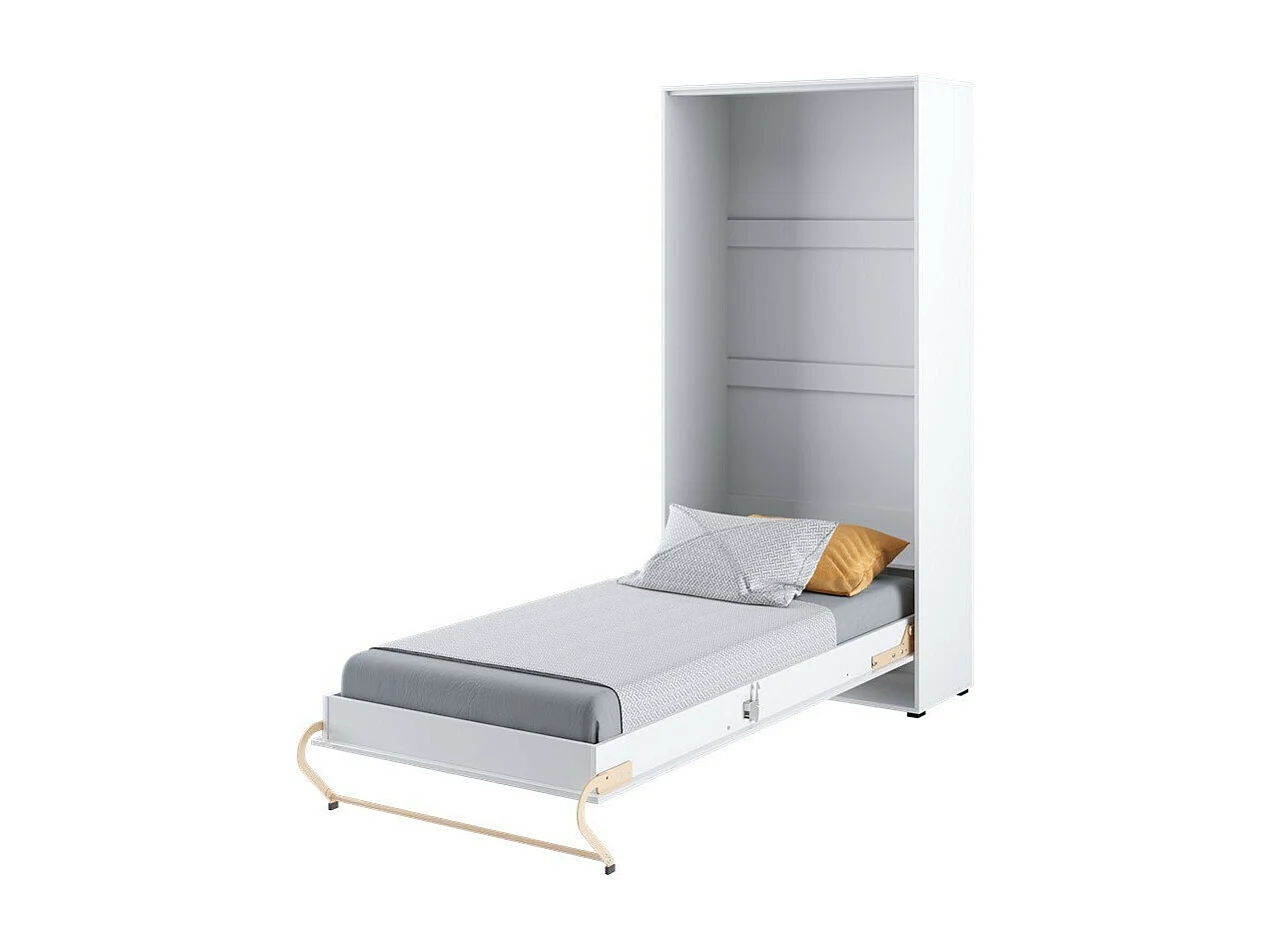 Cama c/armário vertical AMBIHOME TANDOM I - Branco Brilhante, 90x200cm