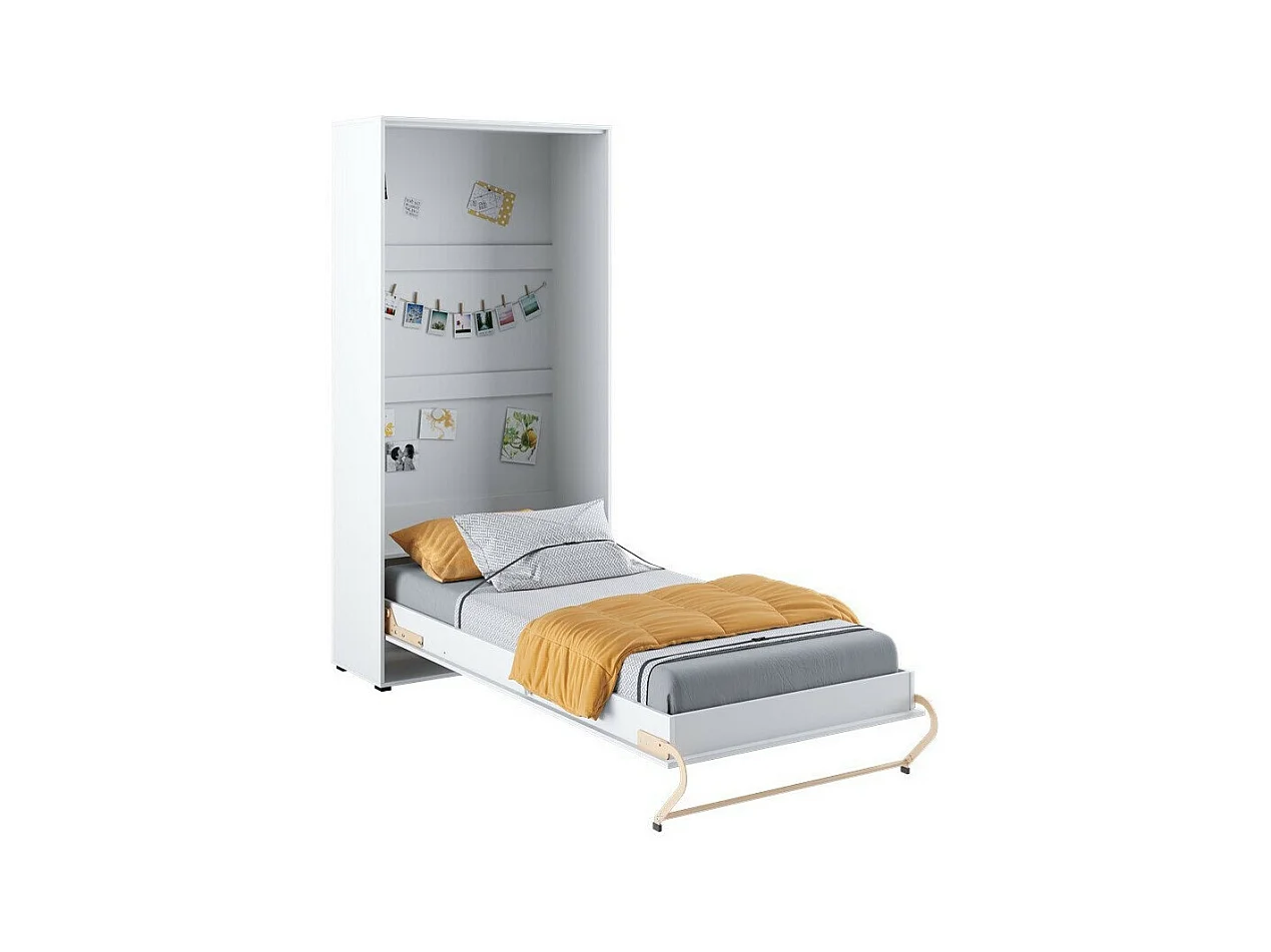 Lit escamotable Concept Pro Lenart Levfere 164, Unique, Blanc, 90x200, Stratifié, 105cm
