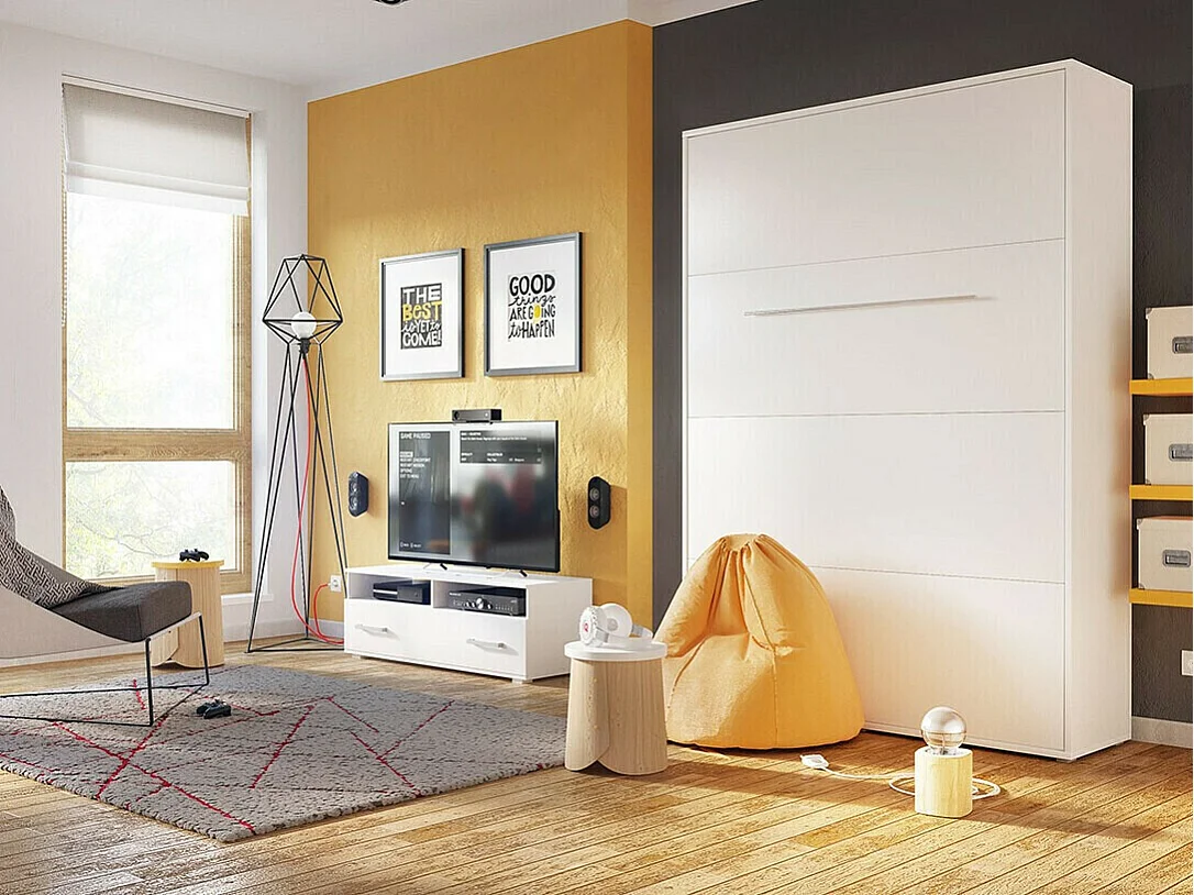 Cama c/armário vertical AMBIHOME TANDOM  I - Branco, 120x200cm