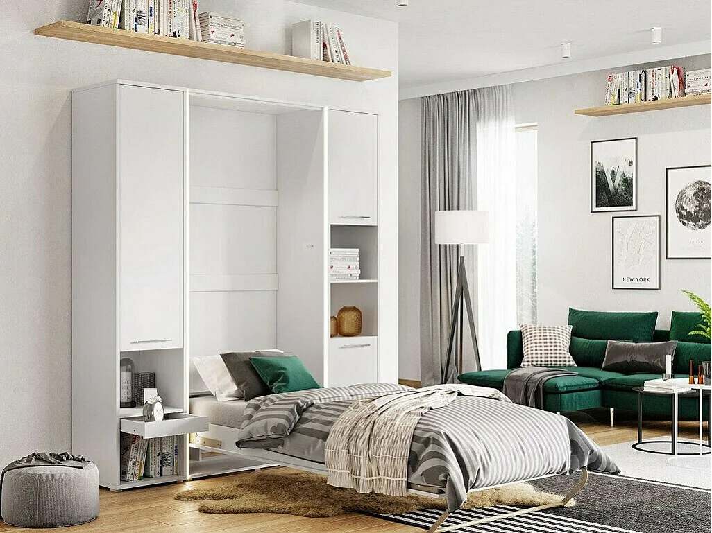 Cama c/armário vertical AMBIHOME TANDOM  I - Branco, 120x200cm