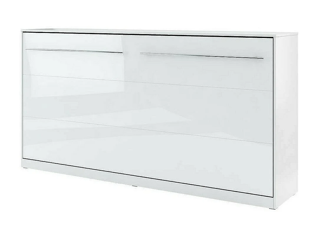 Cama c/armário horizontal AMBIHOME TANDOM - Branco Brilhante, 90x200cm