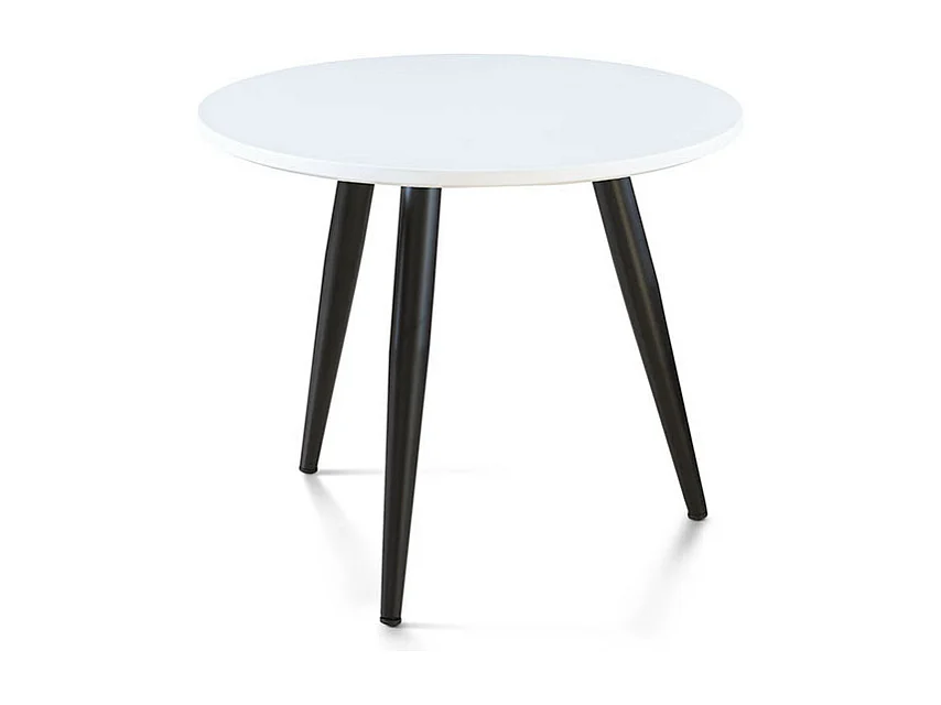 Set de 2 mesitas auxiliares redondas de 52-42x50-40x50-40 cm en color blanco Dandi