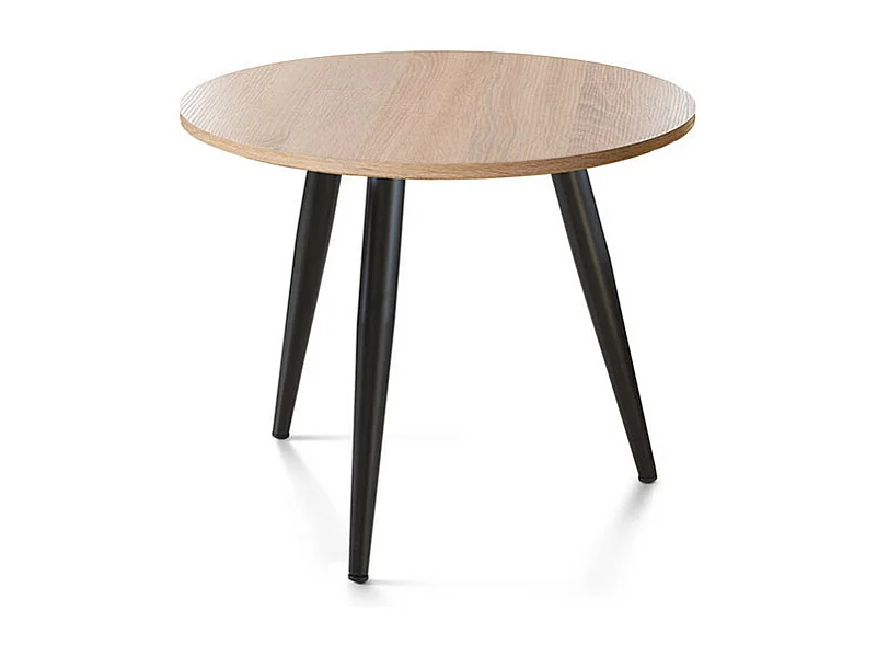 Set de 2 mesitas auxiliares redondas de 52-42x50-40x50-40 cm en color beige Dandi