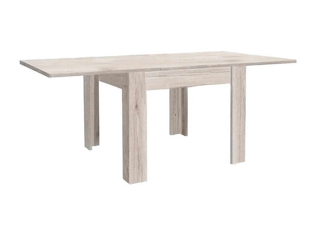 Mesa de comedor o cocina cuadrada extensible de 77x95-190x95 cm en color beige Luter