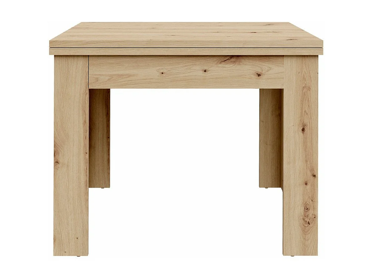 Mesa de comedor o cocina cuadrada extensible de 77x95-190x95 cm en color marrón Luter