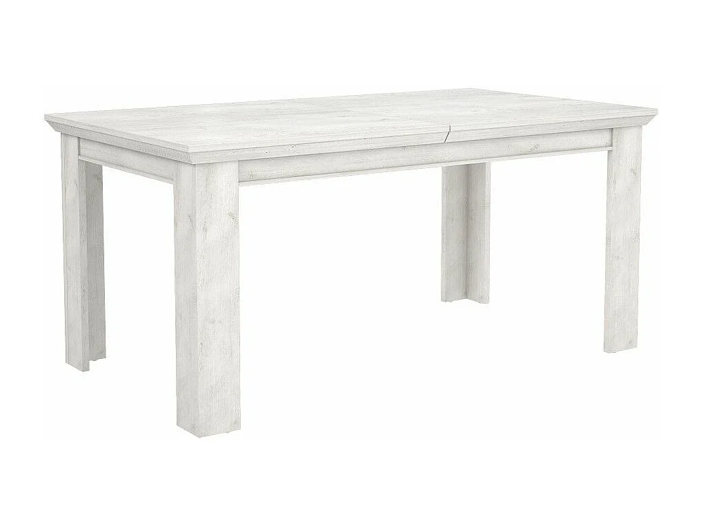 Mesa extensible de 76x160x90 cm para comedor o cocina en color blanco pino Karen