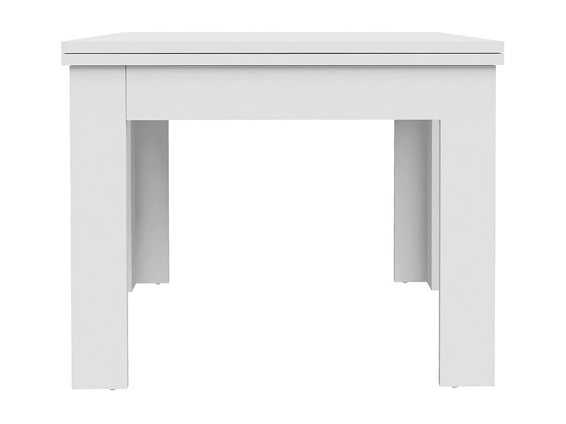 Mesa de comedor o cocina cuadrada extensible de 77x95-190x95 cm en color blanco Luter
