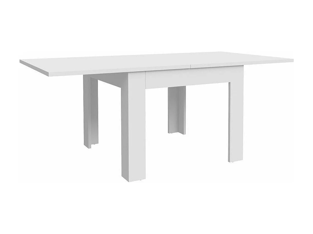 Mesa de comedor o cocina cuadrada extensible de 77x95-190x95 cm en color blanco Luter