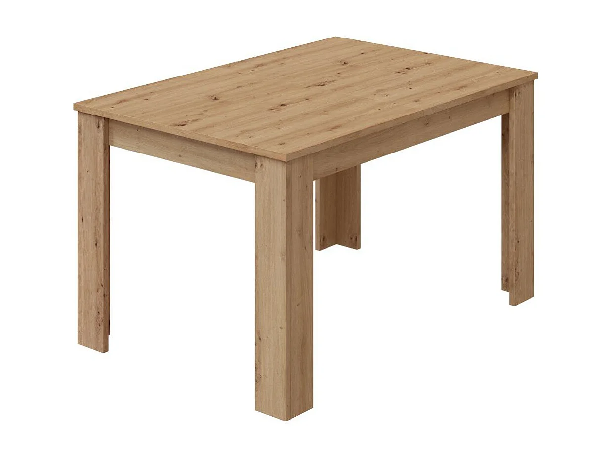 Mesa de comedor extensible de 78x140x90 cm de diseño minilamista en color beige Katia