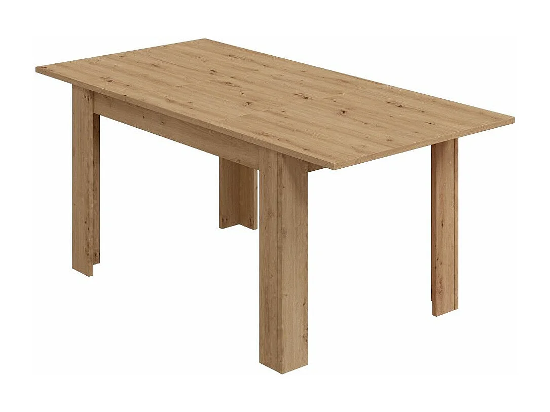 Mesa de comedor extensible de 78x140x90 cm de diseño minilamista en color beige Katia