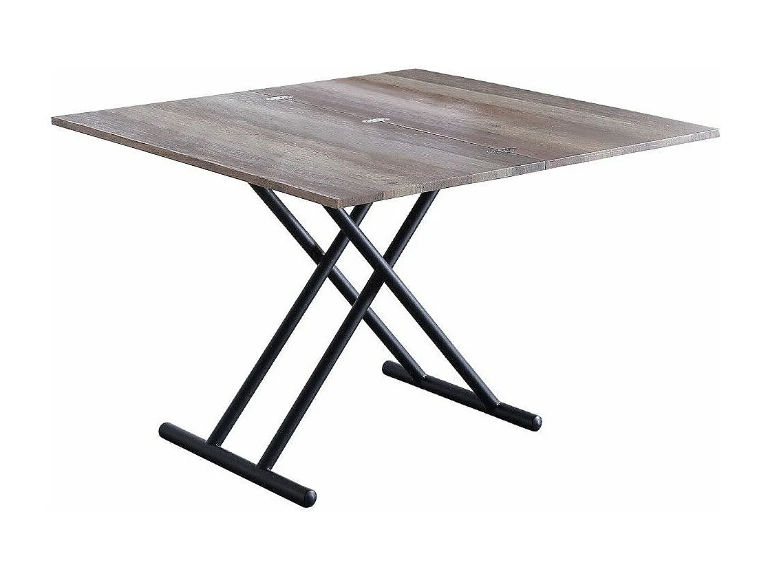 Mesa de centro elevable extensible de 49-76x100x50-100 cm con sobre en color marrón Frenzy