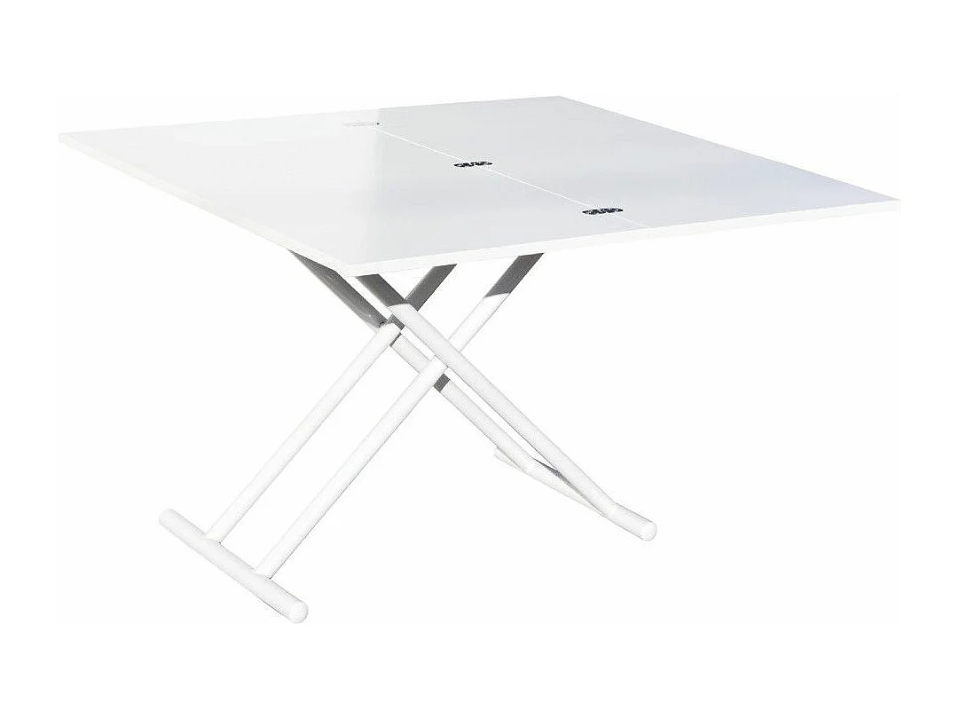 Mesa de centro elevable extensible de 49-76x100x50-100 cm con sobre en color blanco Frenzy