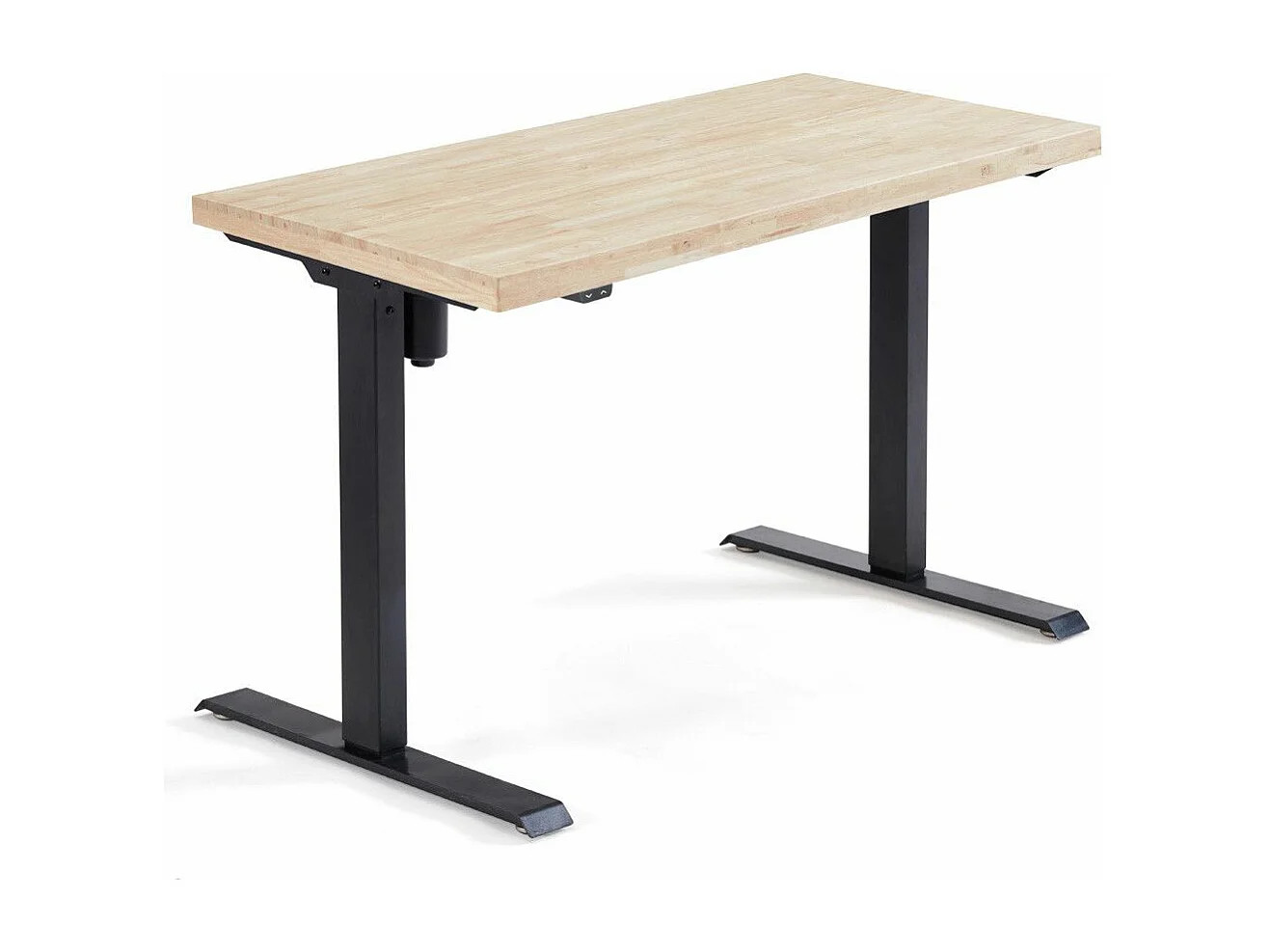 Mesa elevable de escritorio motorizada de 140x70x76-126 cm en color beige Elevate