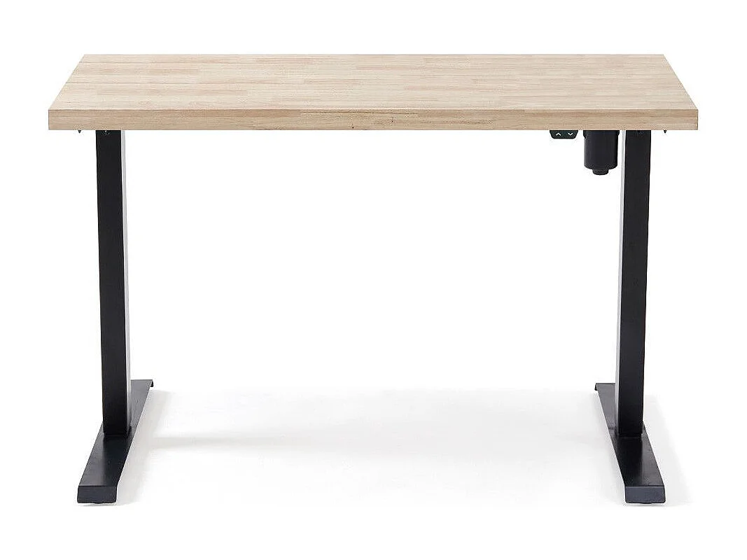 Mesa elevable de escritorio motorizada de 140x70x76-126 cm en color beige Elevate