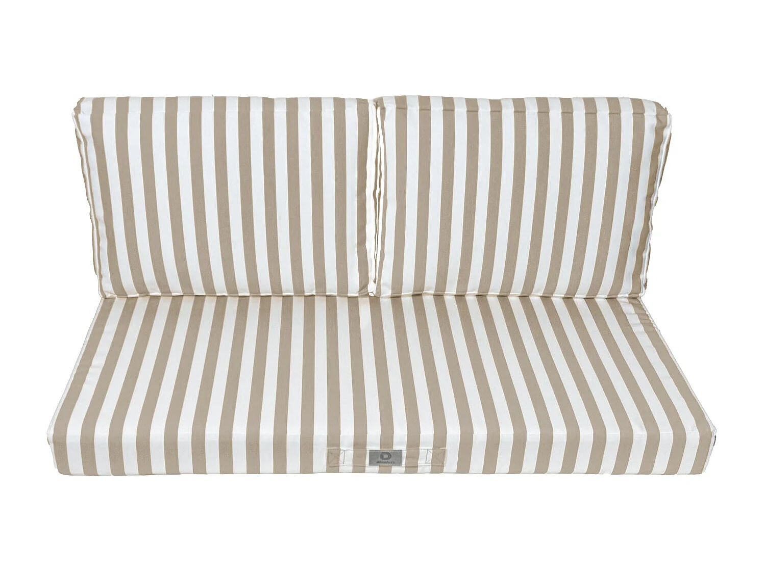 Coussins pour salon de jardin déhoussable 100x50cm - Rayure Beige