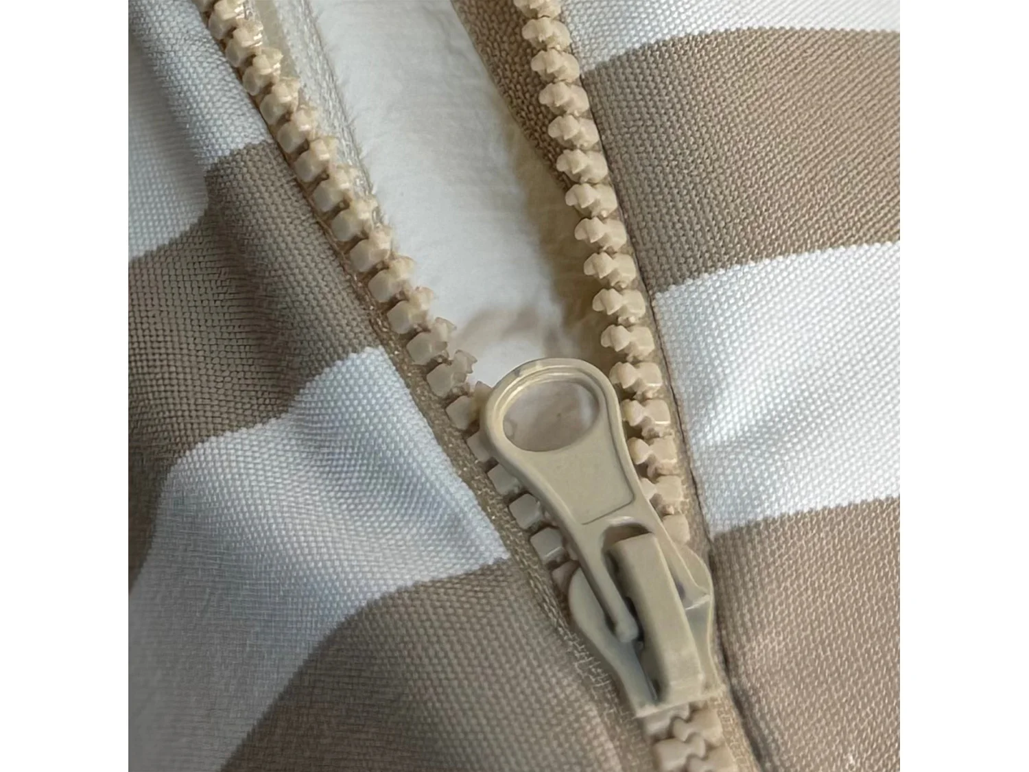 Coussins pour salon de jardin déhoussable 100x50cm Rayure beige