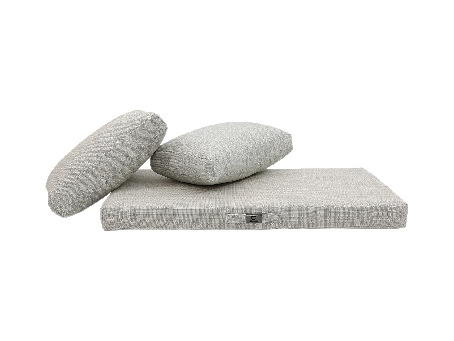 Coussins pour salon de jardin déhoussable 100x50cm Beige chiné turquoise