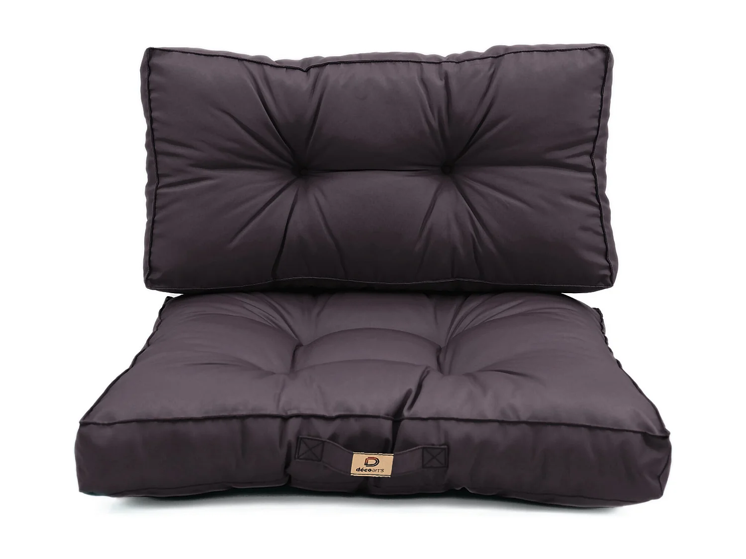 Coussins pour salon de jardin capitonné 60x60cm Gris carbone
