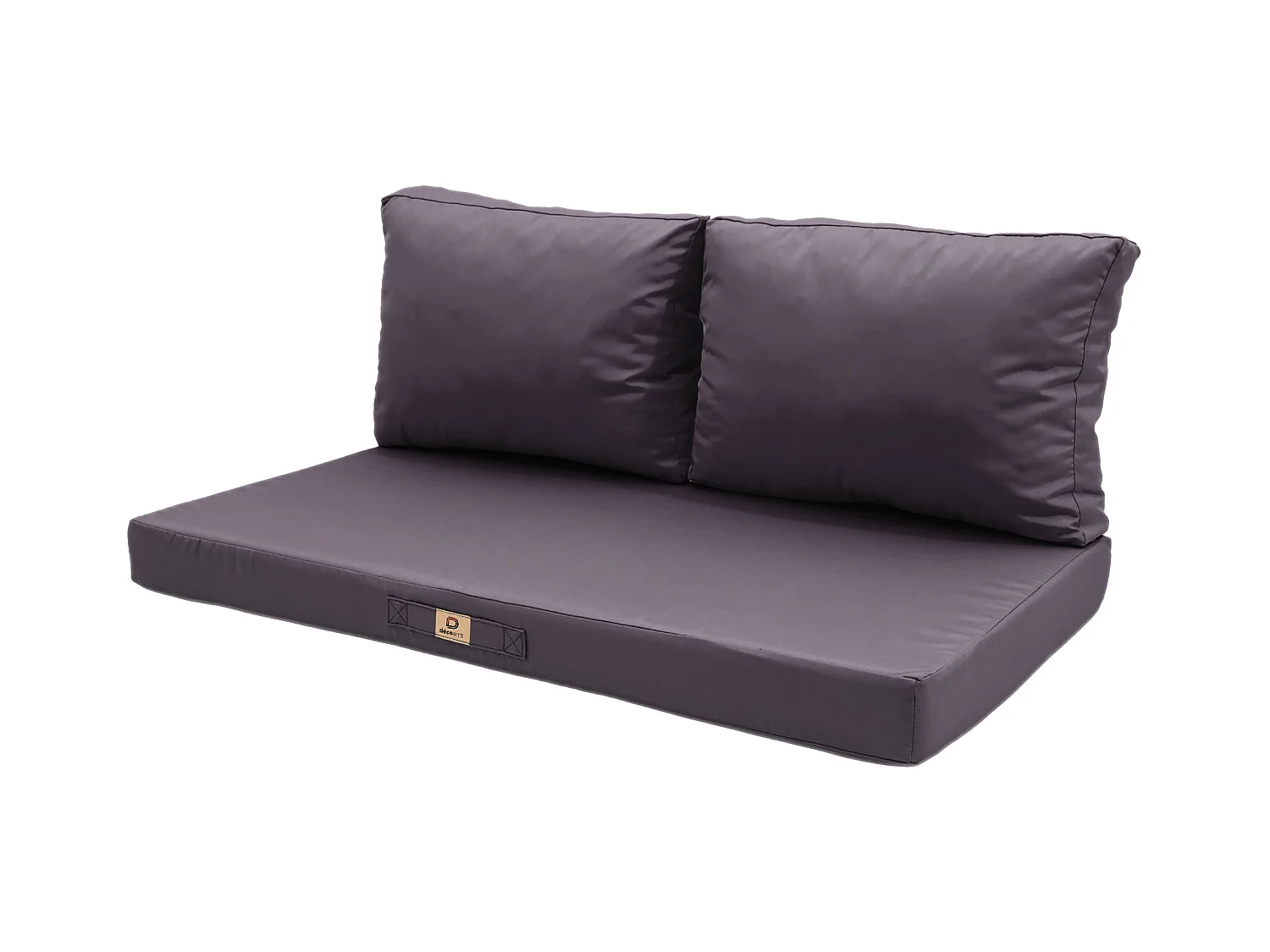 Coussins pour salon de jardin déhoussable 100x50cm Gris carbone