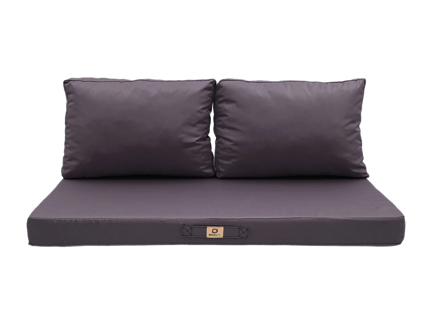 Coussins pour salon de jardin déhoussable 100x50cm Gris carbone