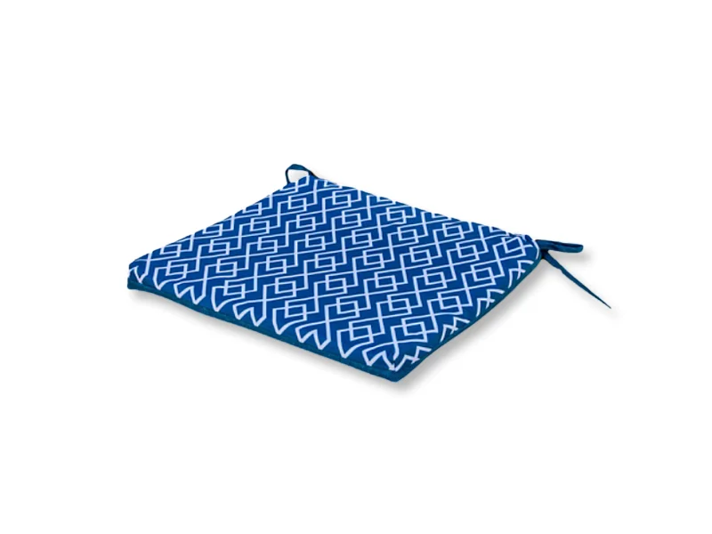 Lot de 4 Galettes de Chaise 35x35x3 cm motif Géométrique Vert