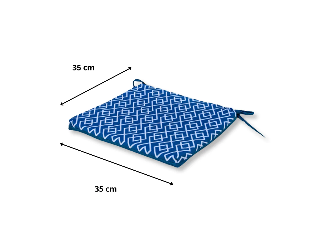 Lot de 4 Galettes de Chaise 35x35x3 cm motif Géométrique Vert