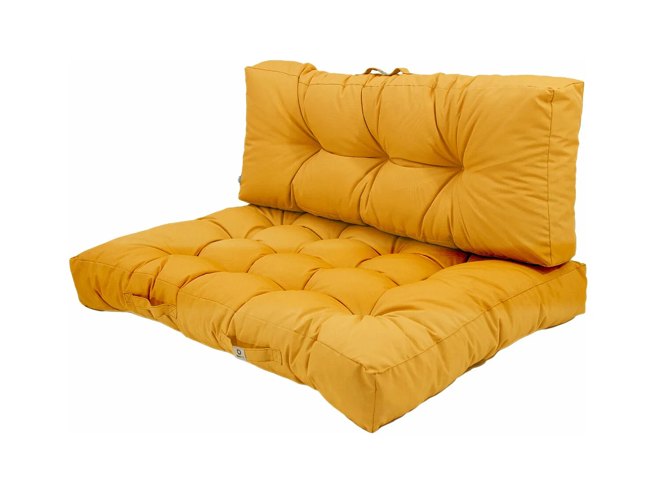 Lot coussins extérieur pour palette jaune miel 120x80 Imperméables Anti-UV DECOARTS