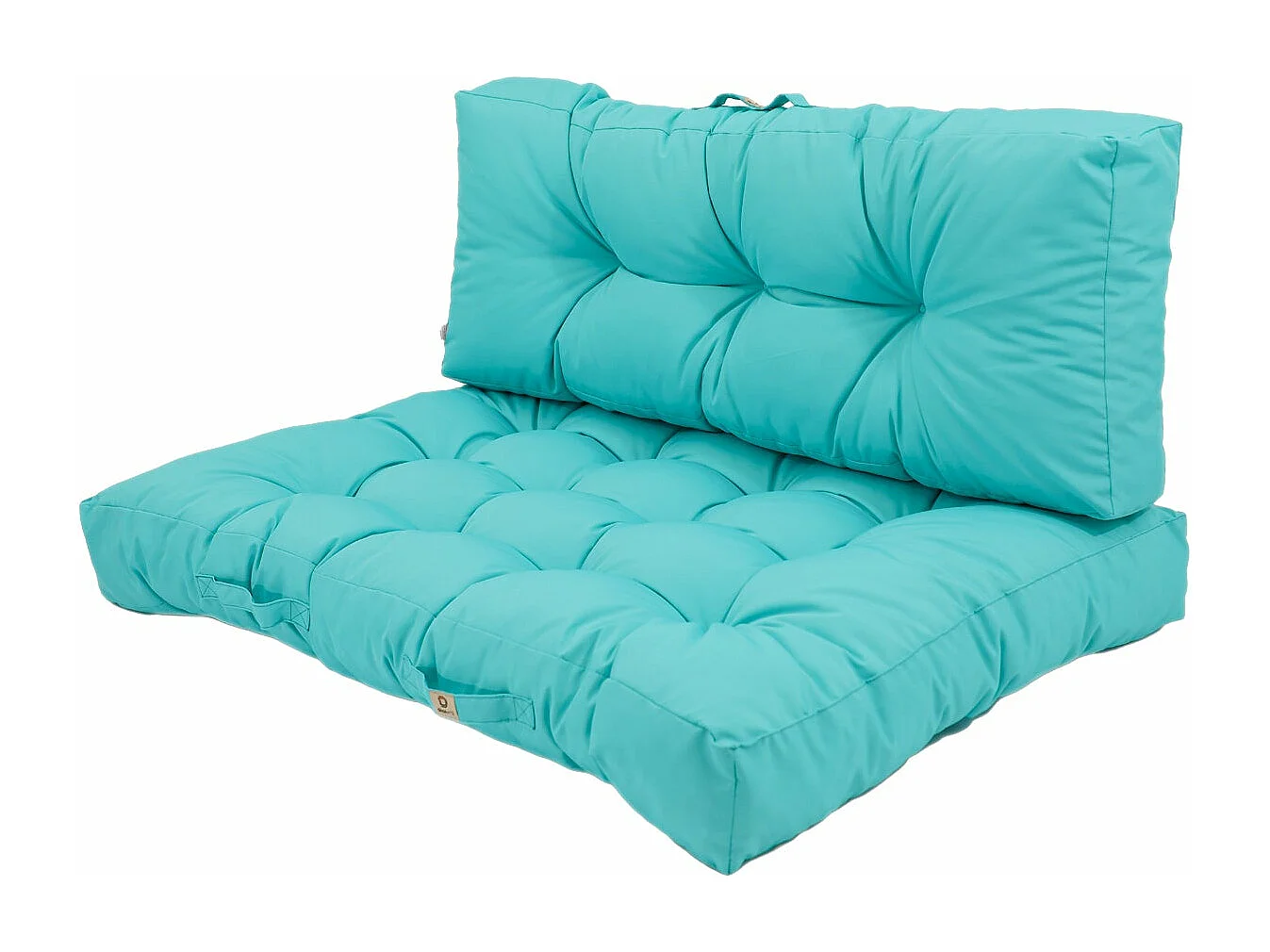 Lot coussins extérieur pour palette bleu caraïbes 120x80 Imperméables Anti-UV DECOARTS