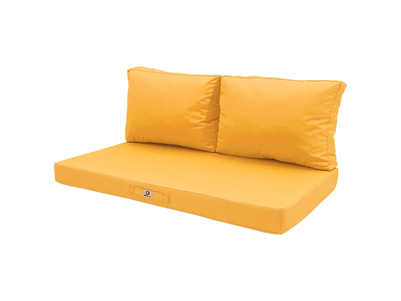 Coussins pour salon de jardin déhoussable 100x50cm Jaune