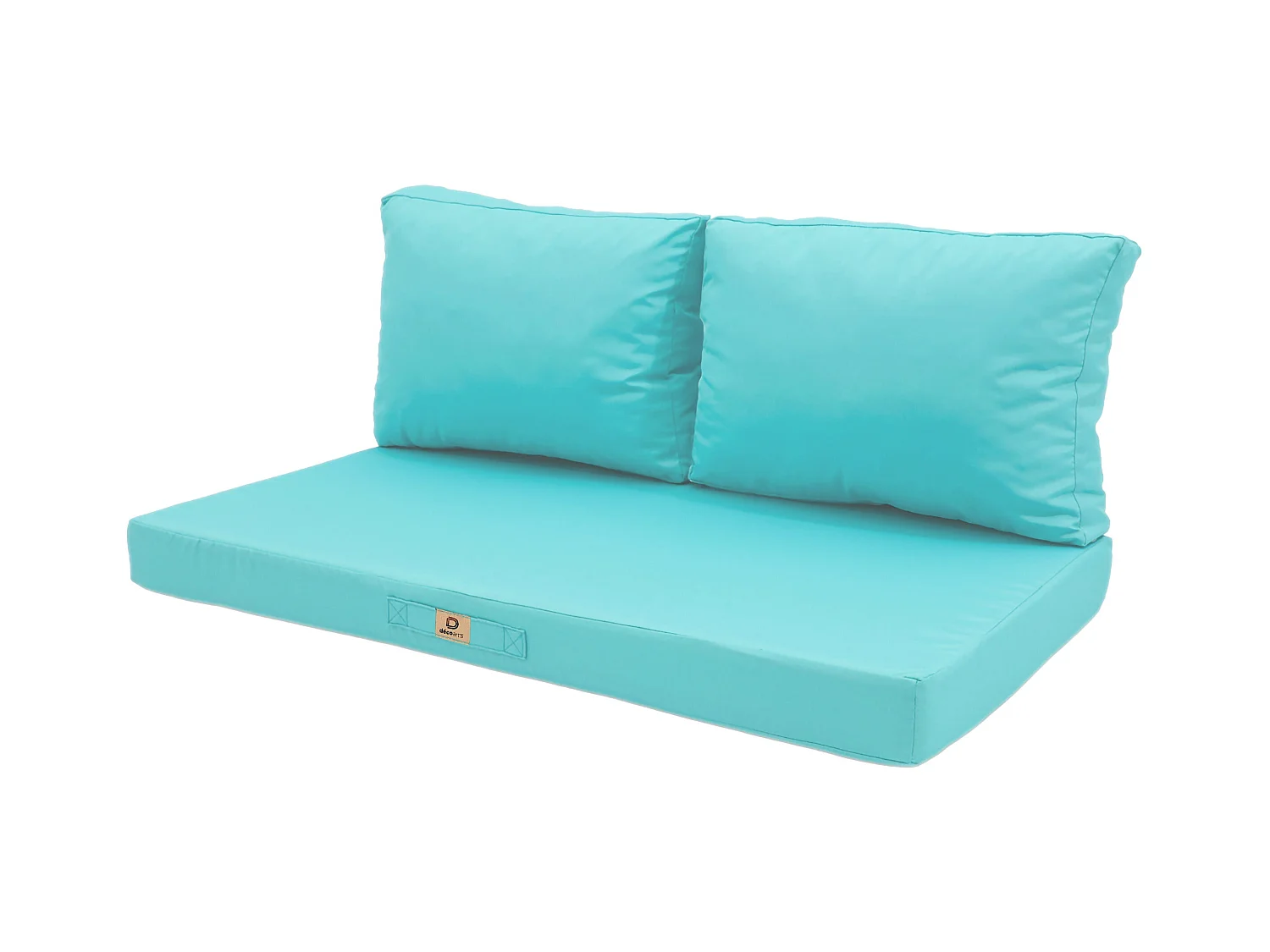 Coussins pour salon de jardin déhoussable 120x60cm Bleu caraïbes