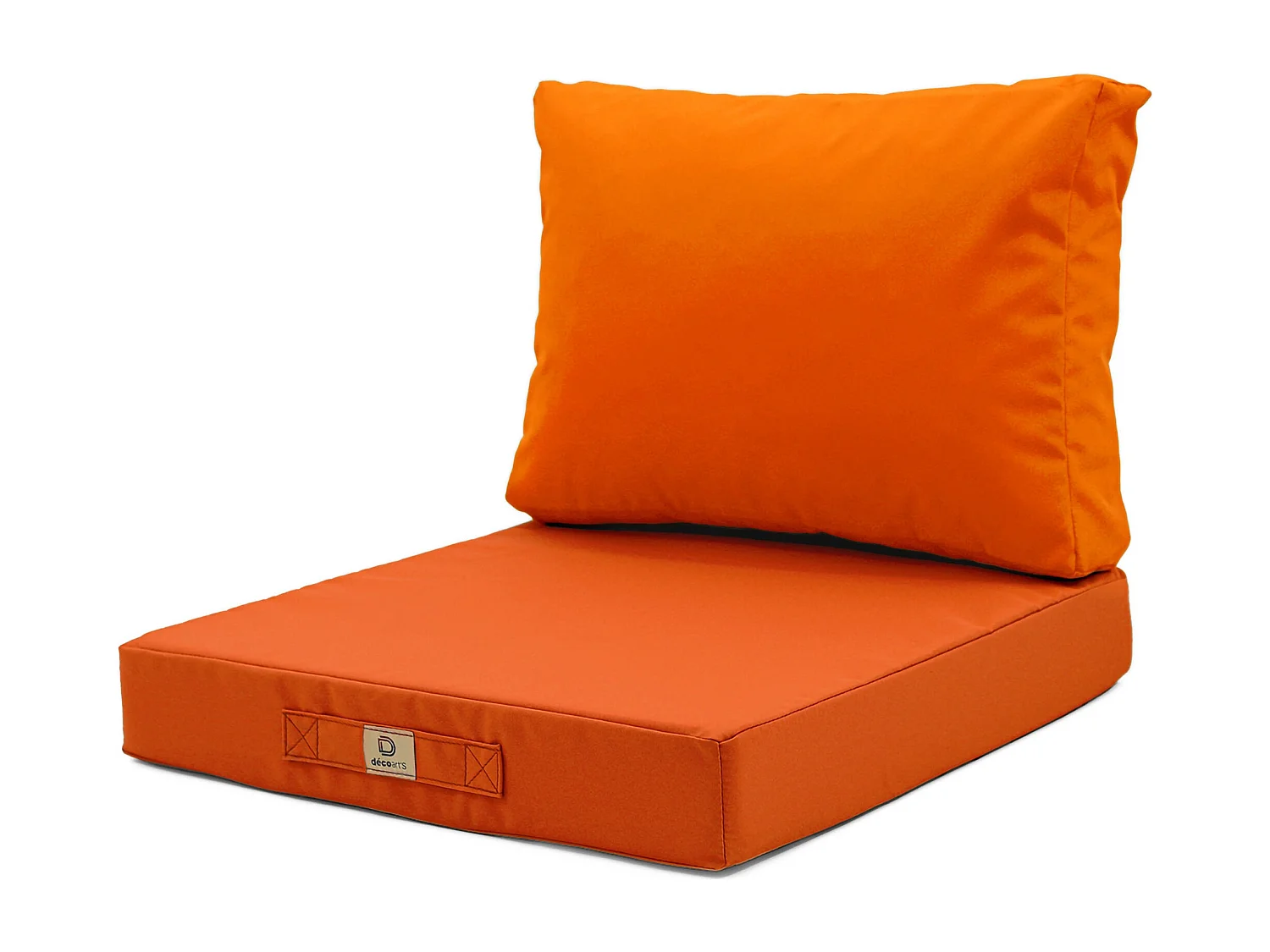 Coussins pour salon de jardin déhoussable 50x50cm orange