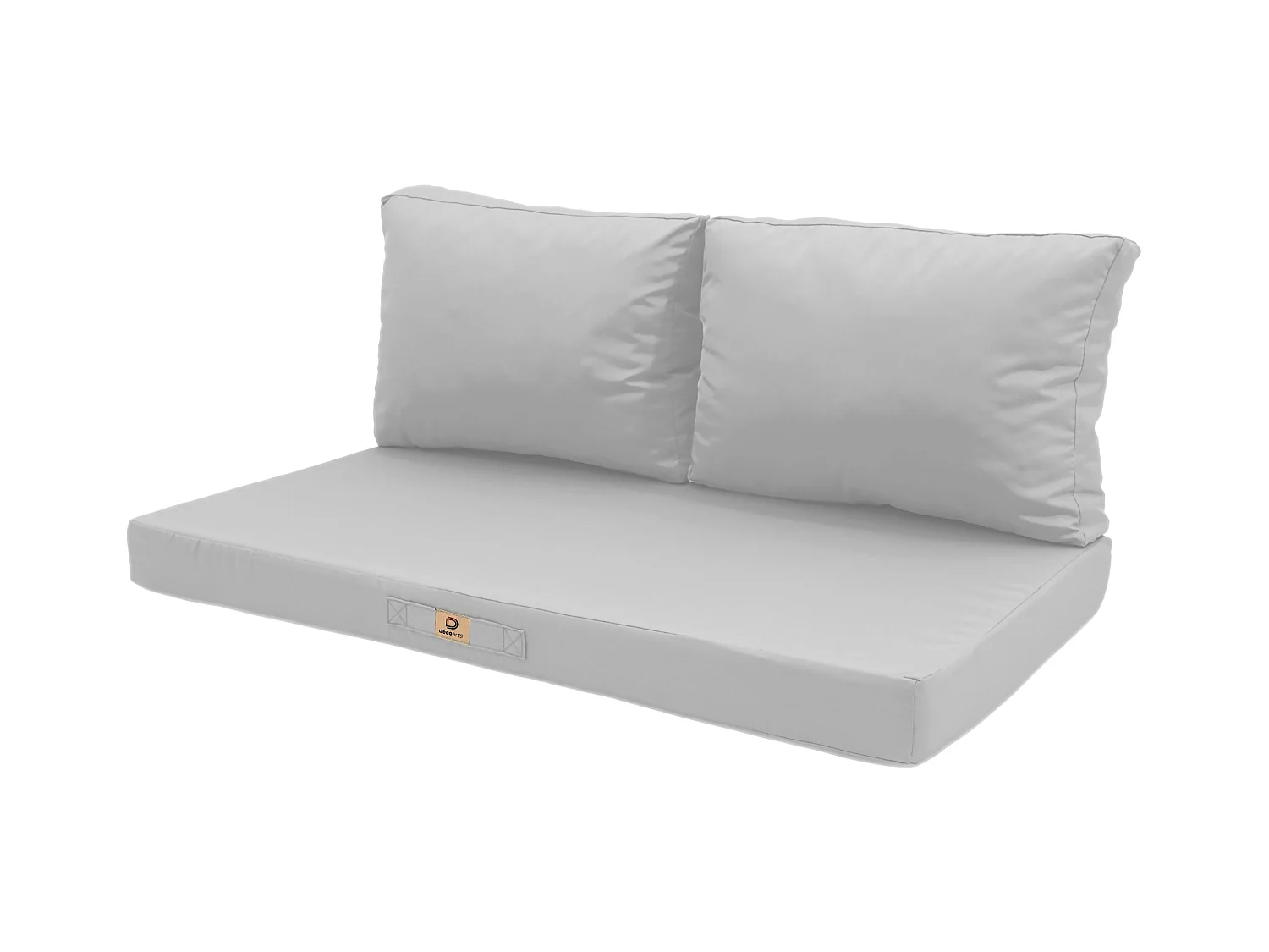 Coussins pour salon de jardin déhoussable 100x50cm Gris galet