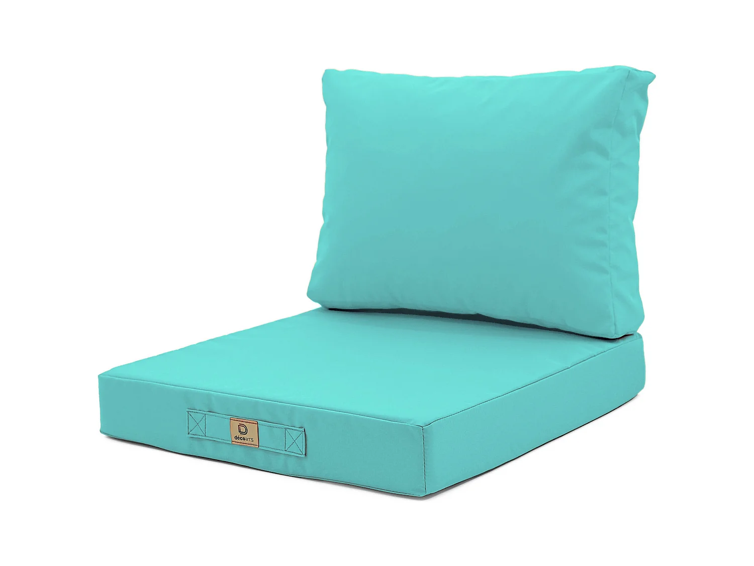 Coussins pour salon de jardin déhoussable 50x50cm Bleu caraïbes