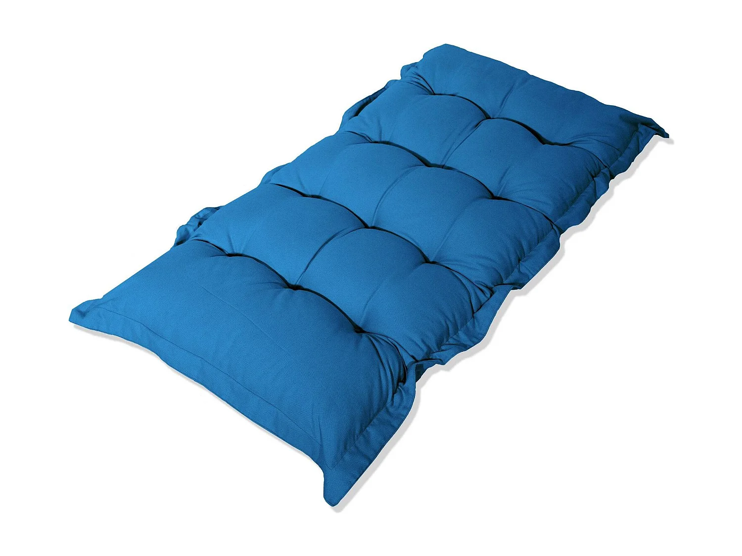 Coussin capitonné Confort Intérieur Extérieur 120x60cm - Bleu Pétrole
