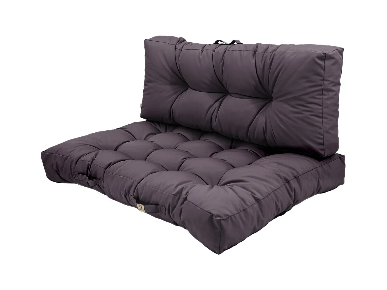 Lot coussins extérieur pour palette gris carbone 120x80 Imperméables Anti-UV DECOARTS