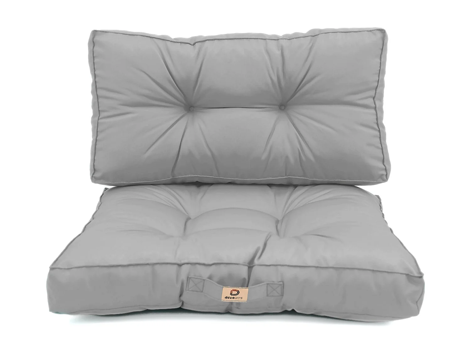 Coussins pour salon de jardin capitonné 60x60cm Gris galet