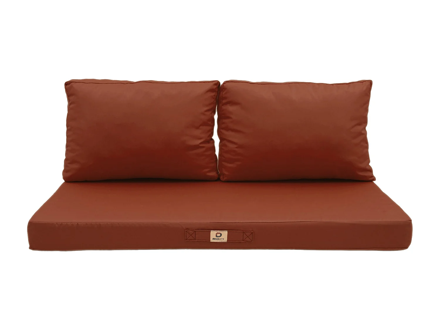 Coussins pour salon de jardin déhoussable 120x60cm Terracotta