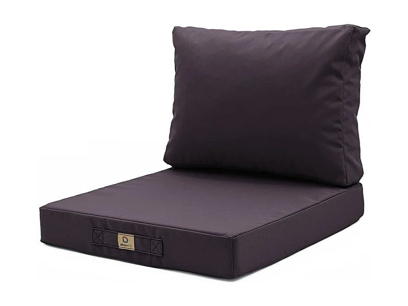 Coussins pour salon de jardin déhoussable 60x60cm Gris carbone